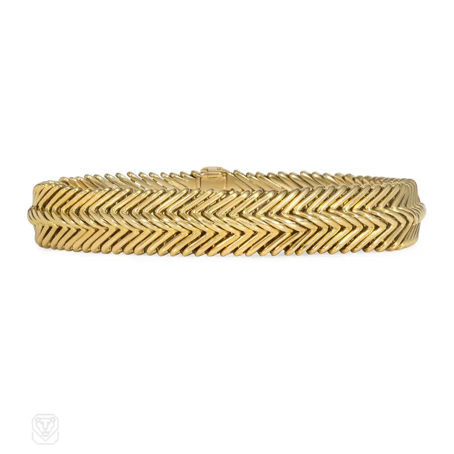 1950S Van Cleef & Arpels ’Angel Hair’ Gold Bracelet