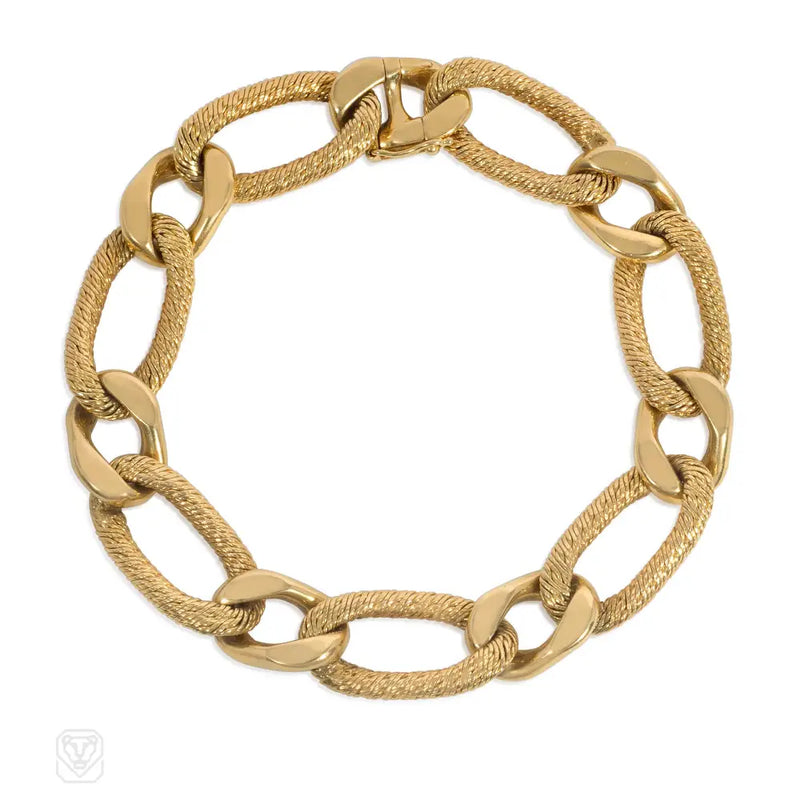 1960S Georges Lenfant Gold Curblink Bracelet