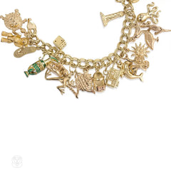 1960s gold charm bracelet