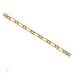 1960s Van Cleef & Arpels diamond and gold link bracelet