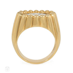 1960s Van Cleef & Arpels diamond and gold Tartelette ring
