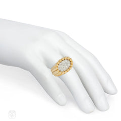 1960s Van Cleef & Arpels diamond and gold Tartelette ring