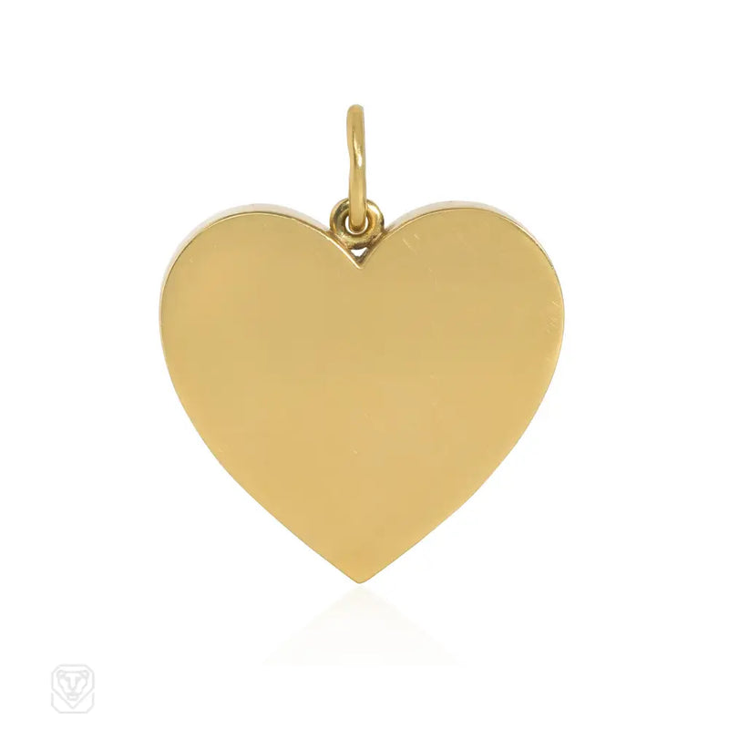 1970S Tiffany Large Gold Heart Pendant