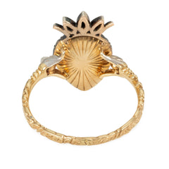 Antique Crowned heart ring