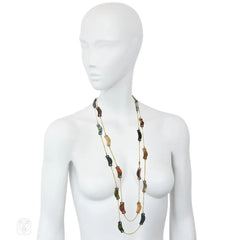 Antique Scottish agate specimen necklace