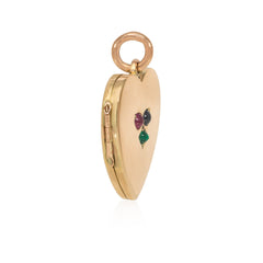 Antique gemset heart locket