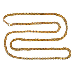 Antique gold star motif long guard chain