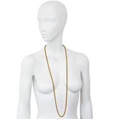 Antique gold star motif long guard chain