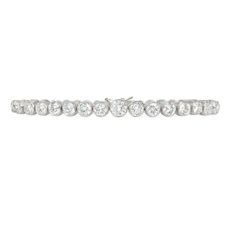 Art Deco tapered diamond line bracelet