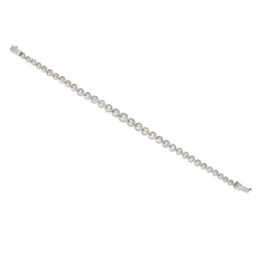 Art Deco tapered diamond line bracelet