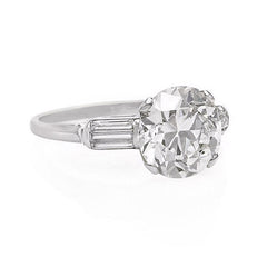 Art Deco solitaire diamond engagement ring