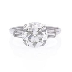 Art Deco solitaire diamond engagement ring