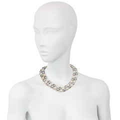 South Sea white, yellow, and blue-grey pearl necklace