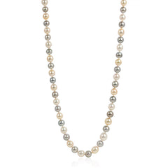 South Sea white, yellow, and blue-grey pearl necklace