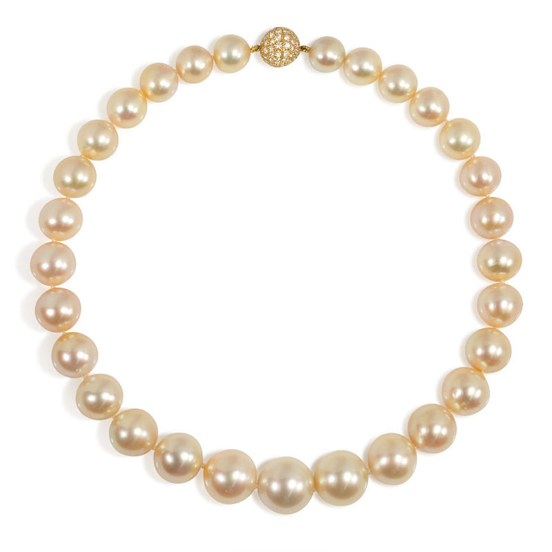 Golden South Sea pearl necklace