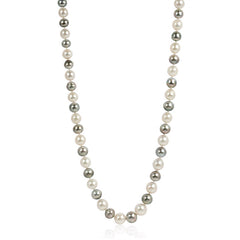 South Sea grey and white pearl necklace