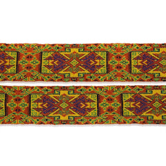 Jugendstil-style rare multicolored beaded scarf necklace