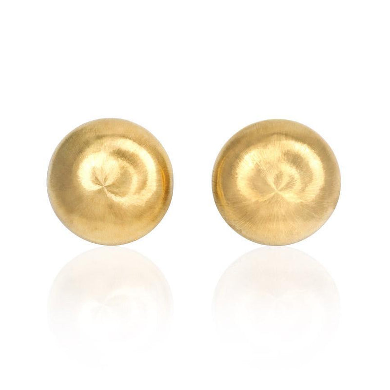 Large Florentine finish bombé clip earrings, Buccellati