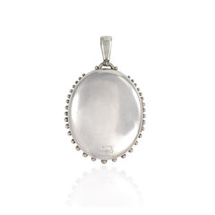 Antique large silver locket, hallmarked