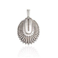 Antique large silver locket, hallmarked