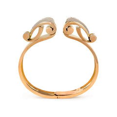 Retro rose gold and diamond bracelet with removable clips, France