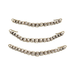 Antique style diamond flower cluster necklace