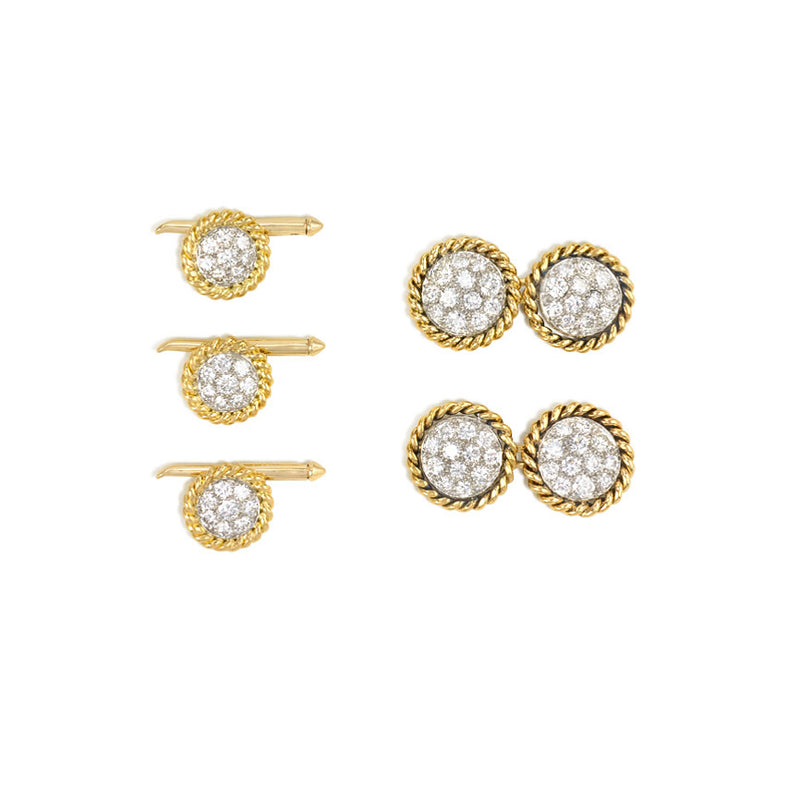 Gold and pavé diamond dress set, Larter & Sons