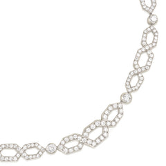 Diamond geometric link necklace, David Webb