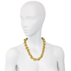 Nautical link gold necklace, Italy