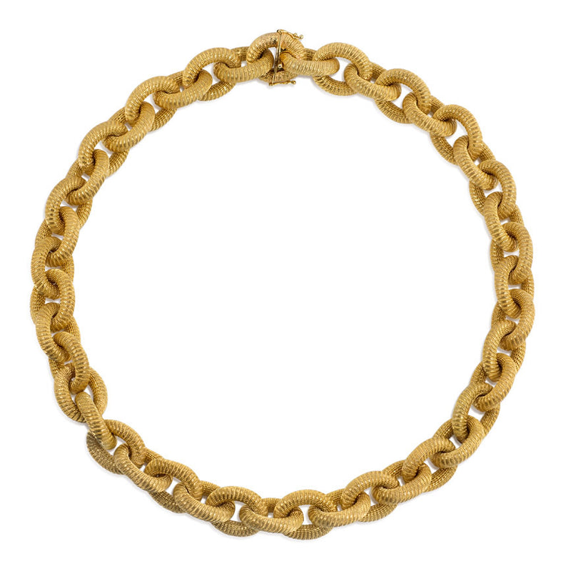 Nautical link gold necklace, Italy