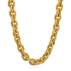 Nautical link gold necklace, Italy