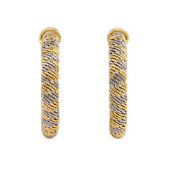 Gold tension hoop earrings, Georges Lenfant