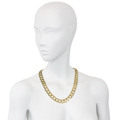 Gold flat curblink necklace