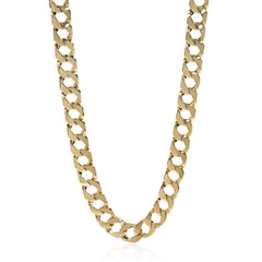 Gold flat curblink necklace