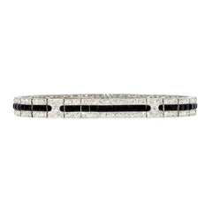 Art Deco onyx and diamond bracelet, Van Cleef & Arpels, France.