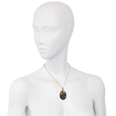 Antique two-sided shakudo locket