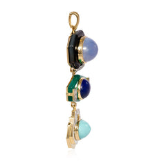 Interchangeable hard stone totem pendant, David Webb