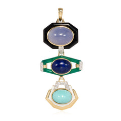 Interchangeable hard stone totem pendant, David Webb