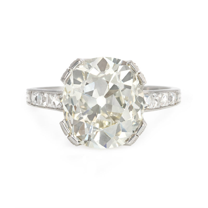 Edwardian cushion-cut engagement ring