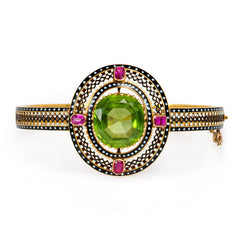 Phillips, London antique gold, enamel, and gemset bracelet