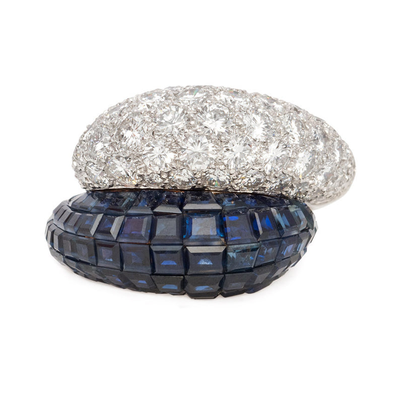 Diamond and sapphire "double boule" ring, Van Cleef & Arpels