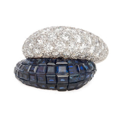 Diamond and sapphire "double boule" ring, Van Cleef & Arpels
