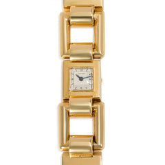Retro gold wrist watch, Cartier
