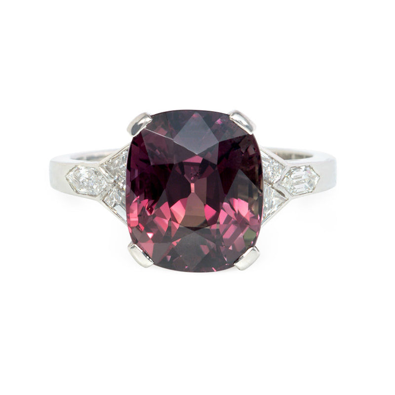 J.E.Caldwell Art Deco alexandrite and diamond ring