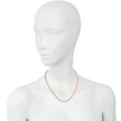 Creamy pink Akoya cultured pearl necklace