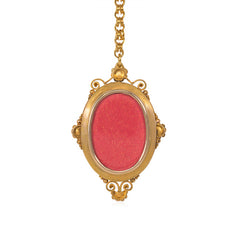 Antique gold and micromosaic pendant with doves