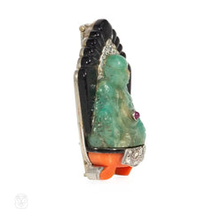 Cartier Art Deco Chinoiserie brooch