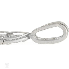 Cartier Art Deco diamond and pearl lavalier pendant