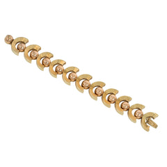Austrian Retro two-color gold bracelet