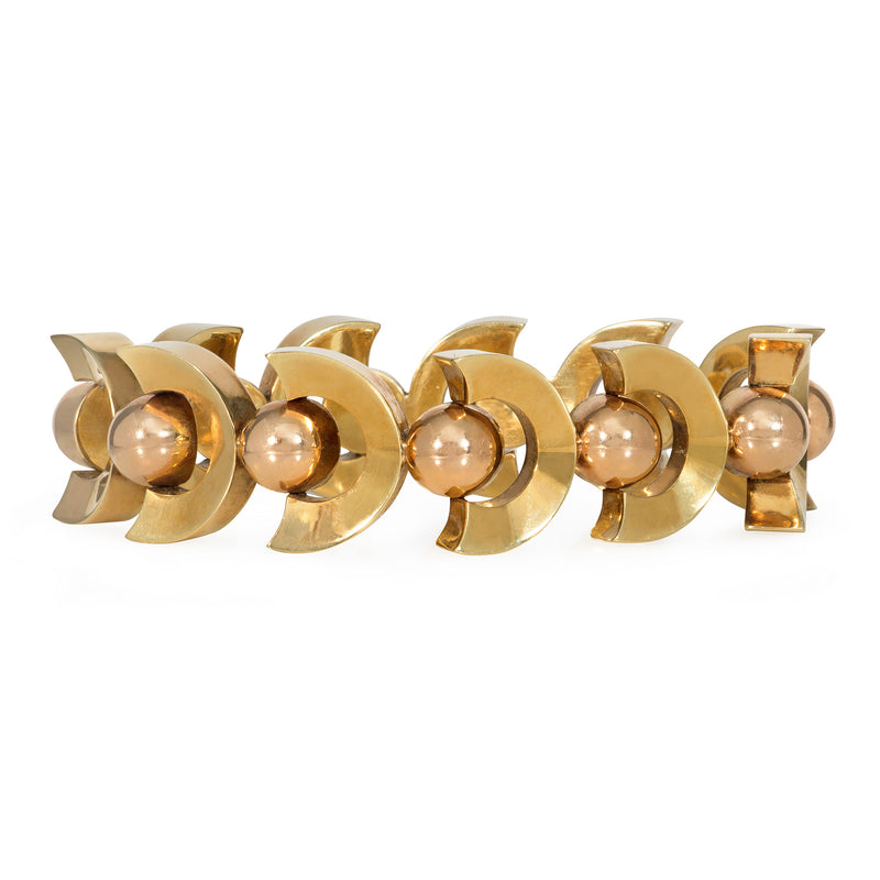 Austrian Retro two-color gold bracelet